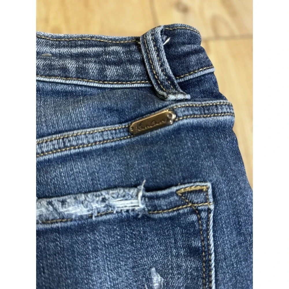 Kancan Signature Stylish Distressed‎ Womens Dark Wash Distressed Skinny Jeans 25
